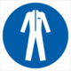 Bezpečnostní značení - Příkazový symbol: Použij ochranný oblek