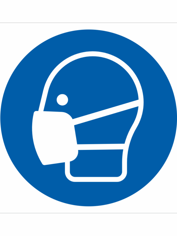 Bezpečnostní značení - Příkazový symbol: Použij respirátor