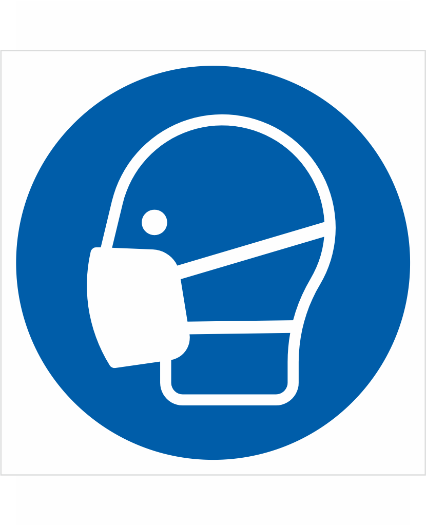 25015 použij RESPIRÁTOR Bezpečnostní značení - Příkazový symbol: Použij respirátor