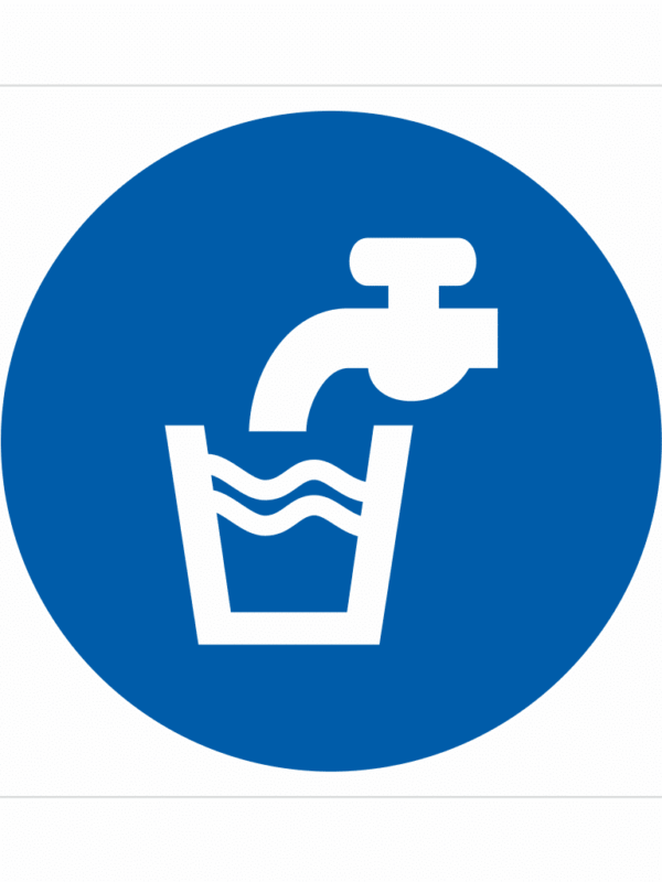 Bezpečnostní značení - Příkazový symbol: Pitná voda