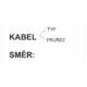 Značení elektro a ESD - Značení kabelů: Kabel - Typ, Průřez / Směr