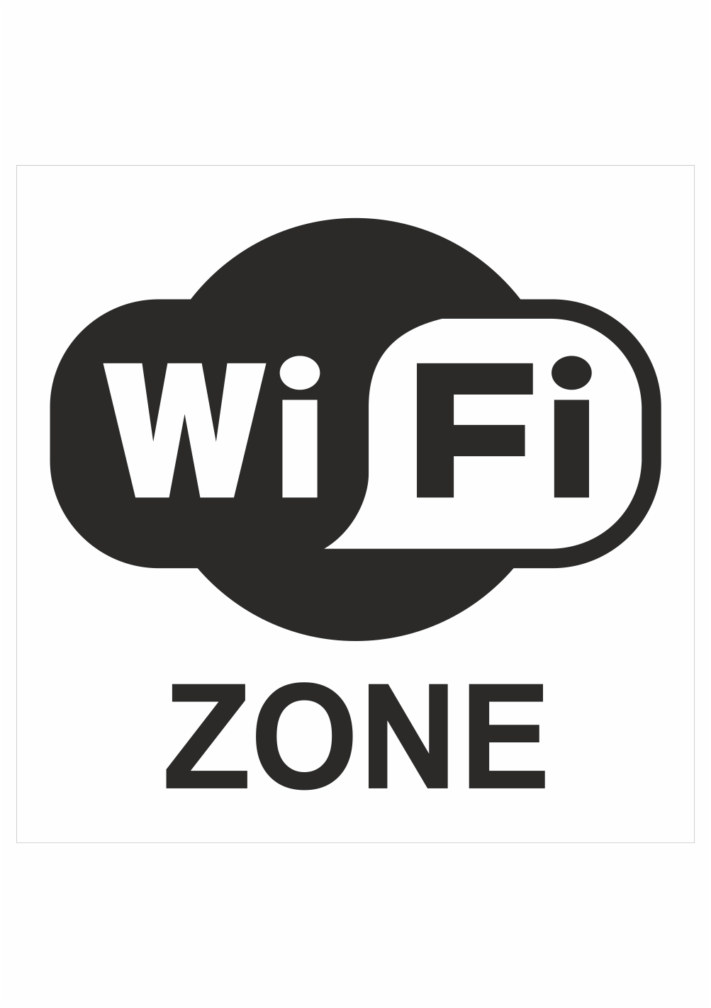 27c001w Značení budov, prostorů a vstupů - Označení wifi připojení: WIFI Zone