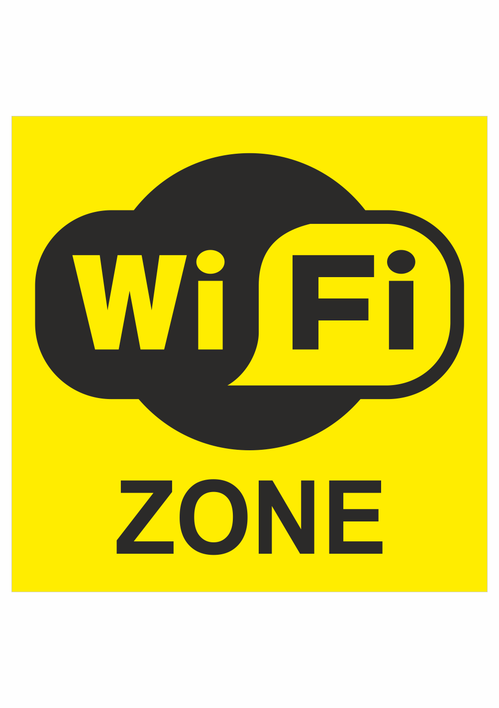 27c001y Značení budov, prostorů a vstupů - Označení wifi připojení: WIFI Zone (Žlutá)
