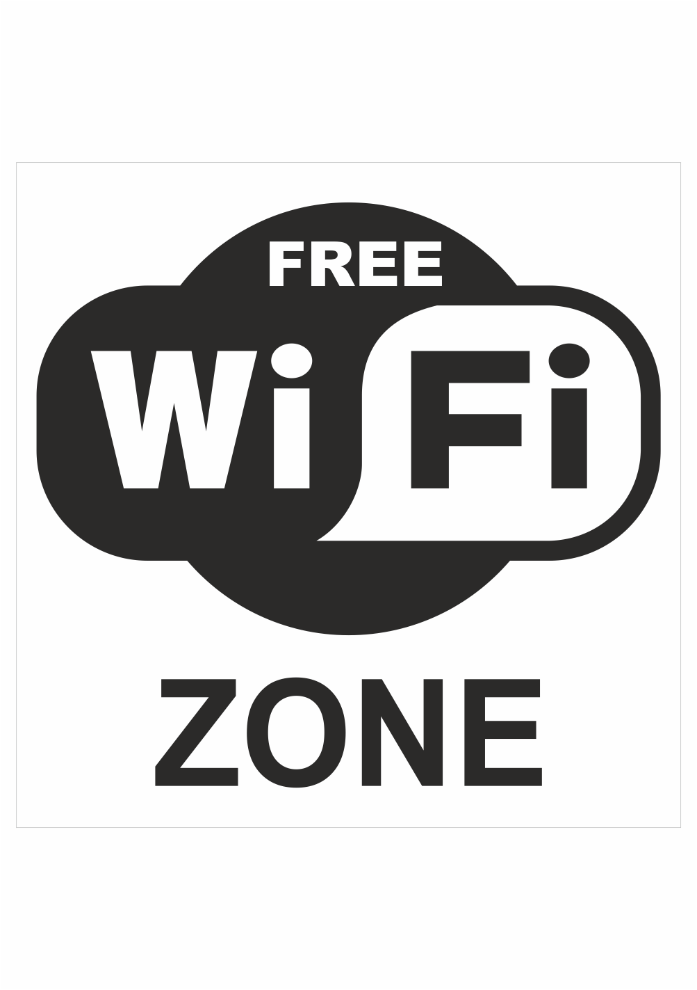 27c002w Značení budov, prostorů a vstupů - Označení wifi připojení: "Free WiFi Zone"