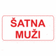 Značení budov, prostorů a vstupů - Označení místnosti (Text): "Šatna muži"