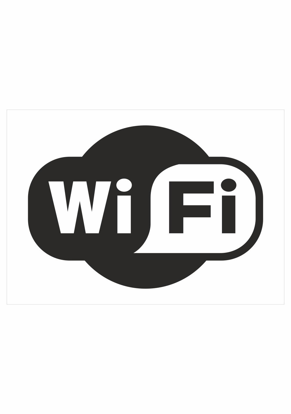 27r001bl Značení budov, prostorů a vstupů - Označení wifi připojení: WIFI (Znak)
