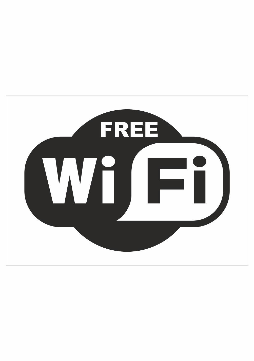 27r002bl Značení budov, prostorů a vstupů - Označení wifi připojení: Free WiFi