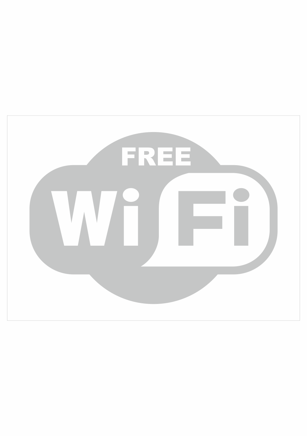 27r002mg Značení budov, prostorů a vstupů - Označení wifi připojení: "Free Wifi" (Mléčné sklo)