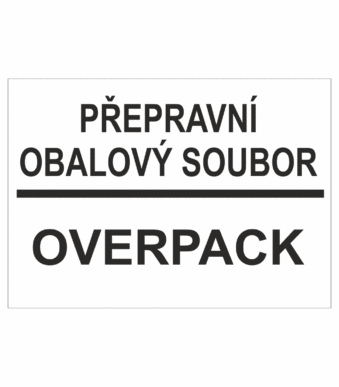 Značení nebezpečných látek a obalů - ADR Texty: Přepravní obalový soubor / Overpack