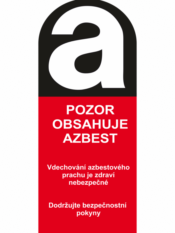 Pozor obsahuje azbest