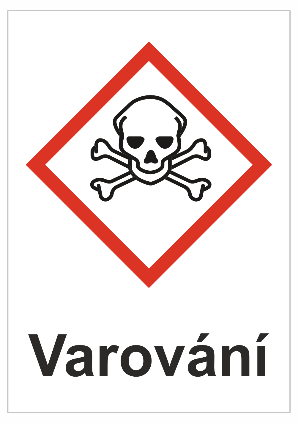 305106 Značení nebezpečných látek a obalů - Symboly GHS s varováním: Toxické