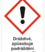 Značení nebezpečných látek a obalů - Symboly GHS s textem: Dráždivé, způsobuje podráždění zraku a pokožky