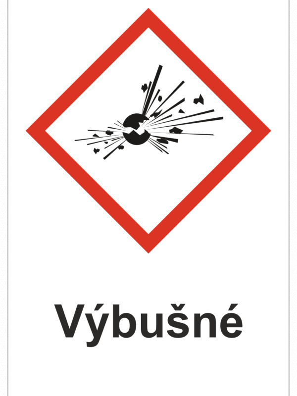 Značení nebezpečných látek a obalů - Symboly GHS s textem: "Výbušné"