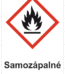 Značení nebezpečných látek a obalů - Symboly GHS s textem: "Samozápalné"