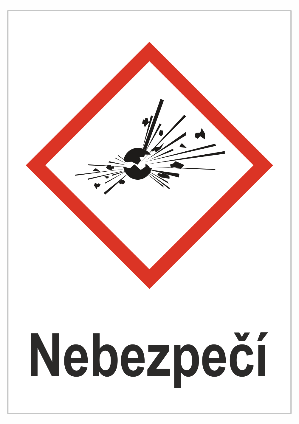305201 Značení nebezpečných látek a obalů - Symboly GHS Nebezpečí: Výbušné