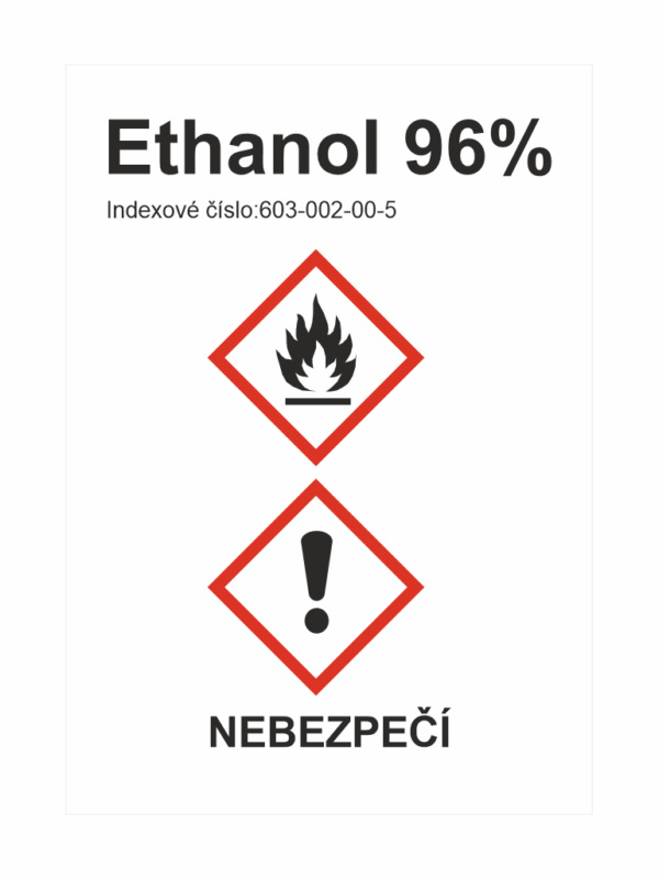 GHS štítek - Ethanol symboly