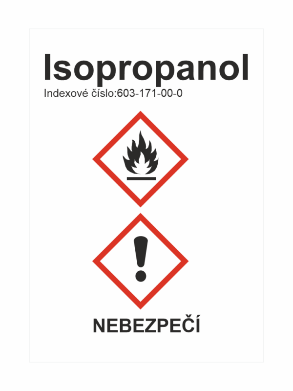GHS štítek - Isopropanol symboly