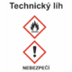 GHS štítek Technický líh - symboly