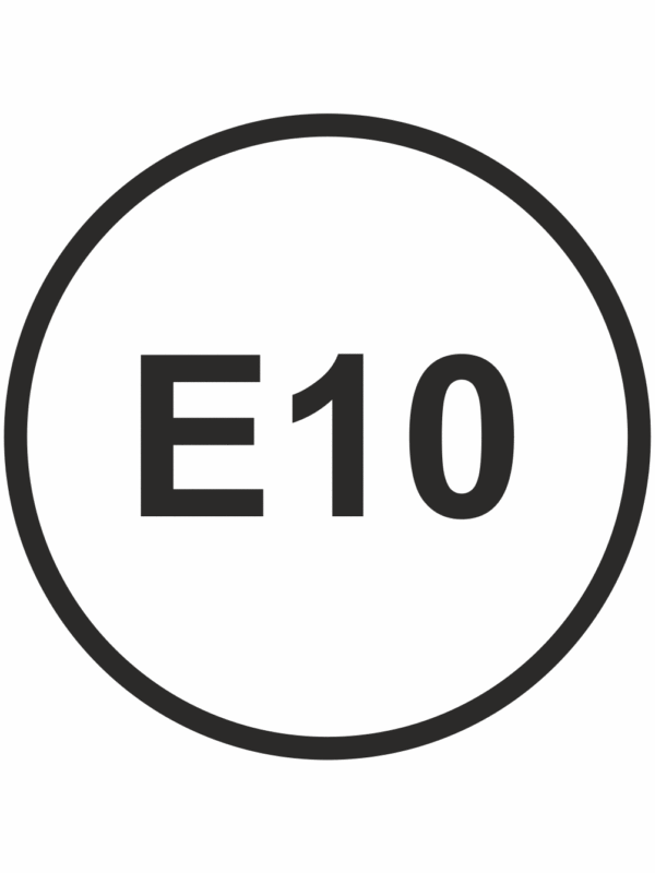 Označení paliv E10 -benzín 10%