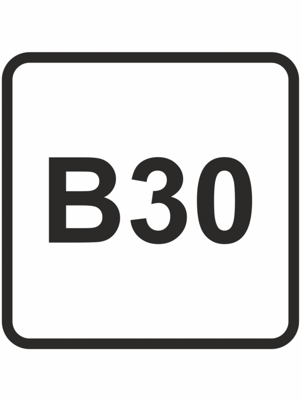 označení paliv B30 -nafta 30% biosložky