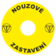 Značení strojů a zařízení - Značení nouzového zastavení: Nouzové zastavení (Výstraha)