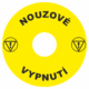 Značení strojů a zařízení - Značení nouzového zastavení: Nouzové vypnutí (Výstraha)