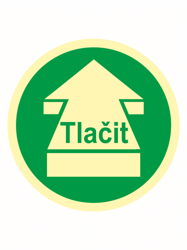 Tlačit - kruh fotoluminiscenční