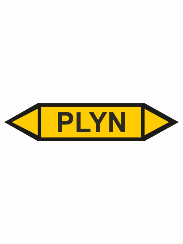 Značení dle ČSN - Oboustranné potrubní šipky: Plyn