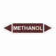 Značení dle ČSN - Oboustranné potrubní šipky: Methanol