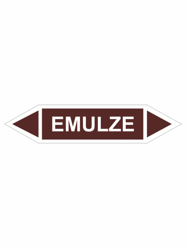 Značení dle ČSN - Oboustranné potrubní šipky: Emulze