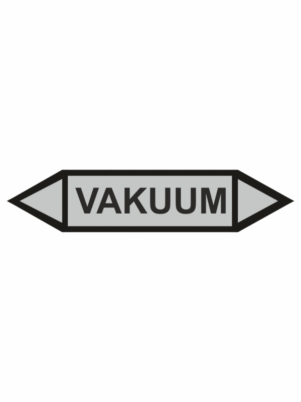 Značení dle ČSN - Oboustranné potrubní šipky: Vakuum