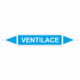 Značení dle ČSN - Oboustranné potrubní šipky: Ventilace