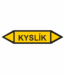 Značení dle ČSN - Oboustranné potrubní šipky: Kyslík