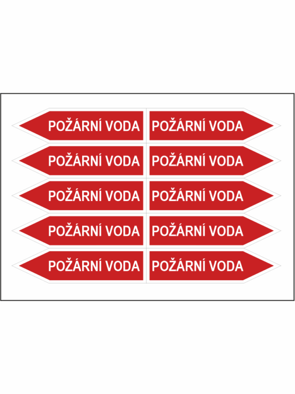 Jednosměrná potrubní šipka - Požární voda