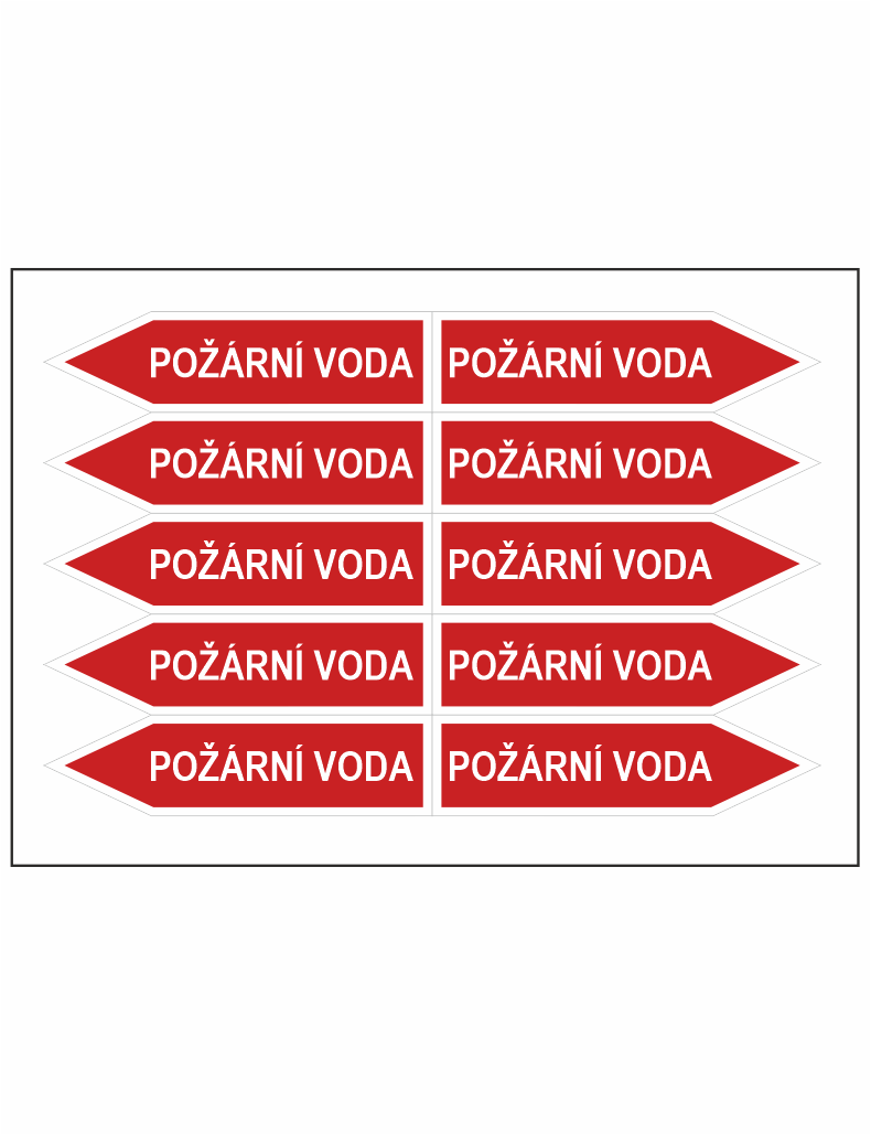 401108s10 Jednosměrná potrubní šipka - Požární voda - Obrázek 1