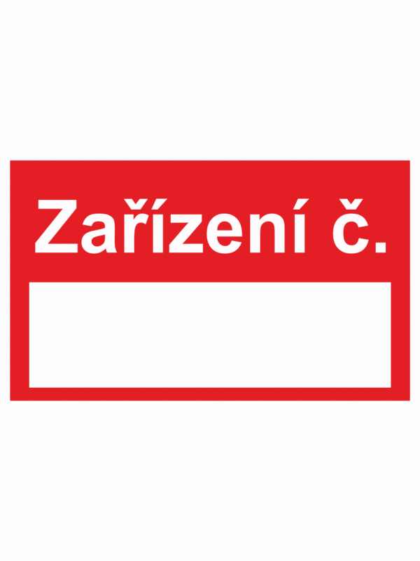 Značení potrubí - Značení ventilů: Zařízení číslo (Červená)