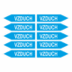 Značení dle ČSN - Jednosměrné potrubní šipky: Vzduch - Velikost 0