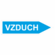 Značení dle ČSN - Jednosměrné potrubní šipky: Vzduch - Velikost 3 (Směr vpravo)