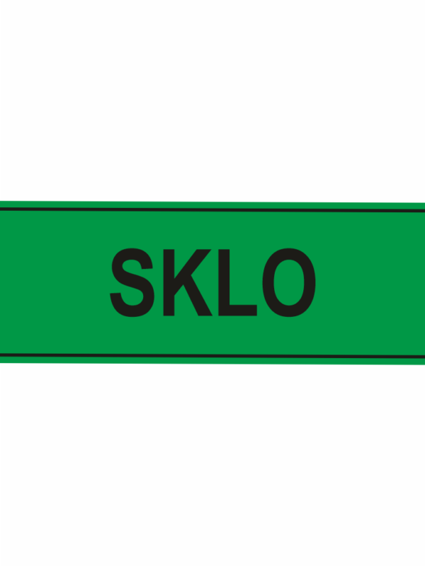 Sklo - text bez symbolu