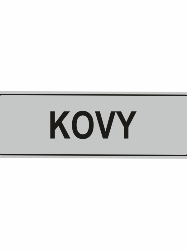 Kovy - text bez symbolu