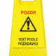 Podlahové pásky a značky - Výstražné tabule: "Pozor / Text podle požadavku"