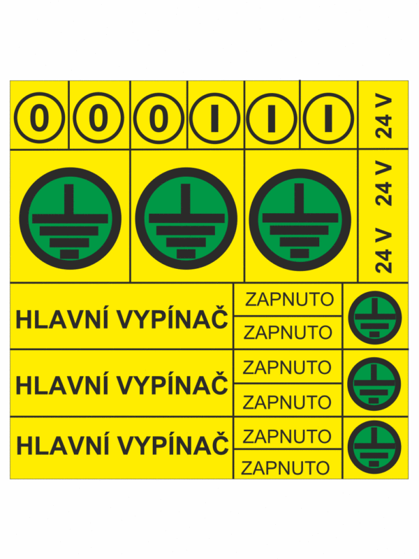 Značení elektro a ESD - Symboly a aršíky: Kombinovaný arch