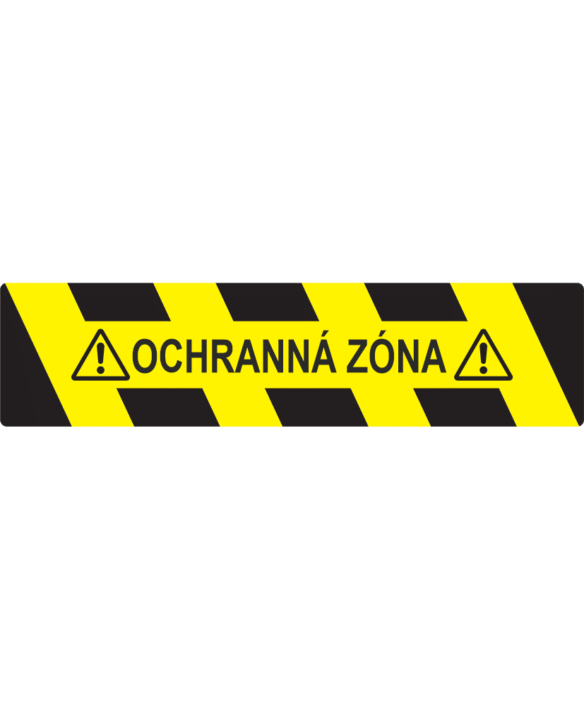Ochranná zóna - pzn006 Podlahový nápis OCHRANNÁ ZÓNA - Obrázek 1