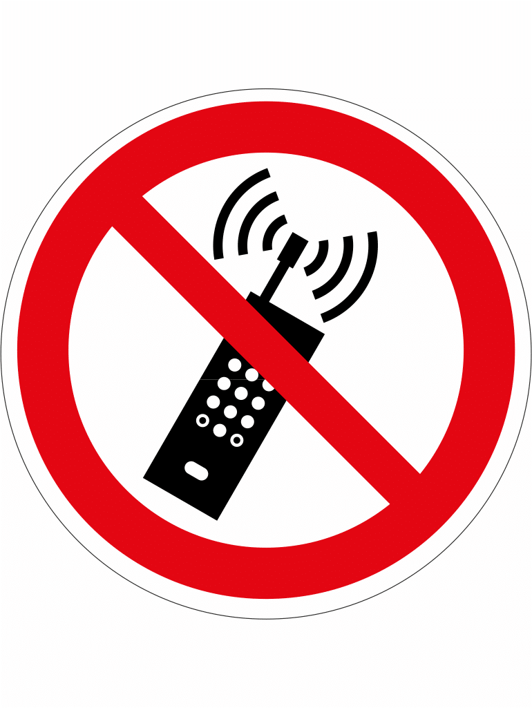 PZ11 Podlahová značka PVC – Nepoužívej mobilní telefon – Obrázok 1