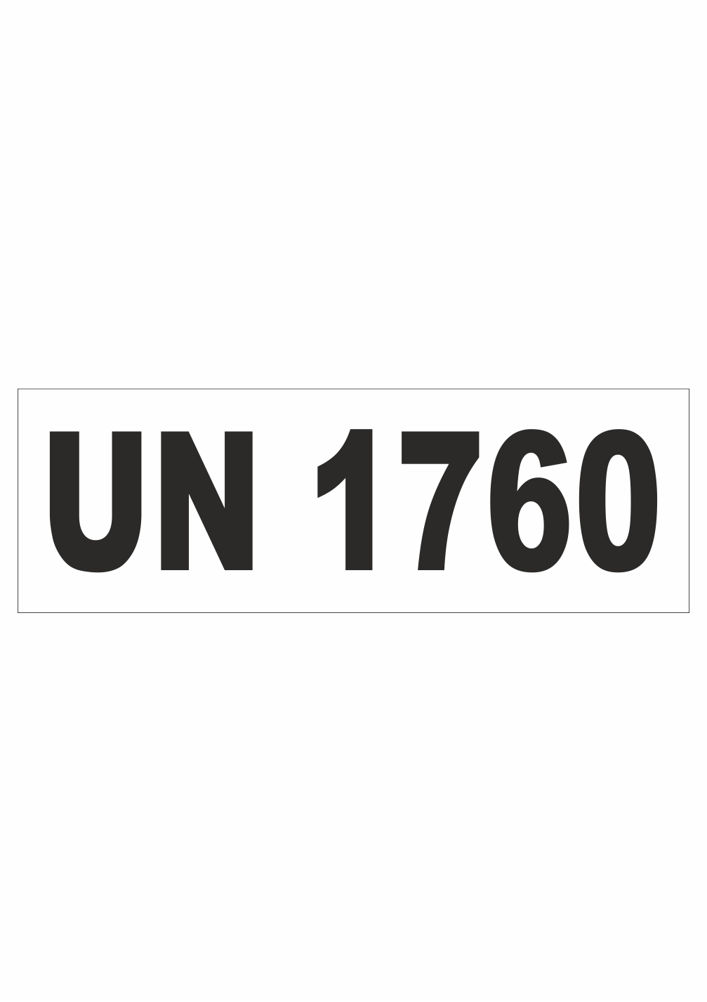 UN1760 Značení nebezpečných látek a obalů - UN čísla a nápisy: UN 1760 (Žíravá kapalná látka)