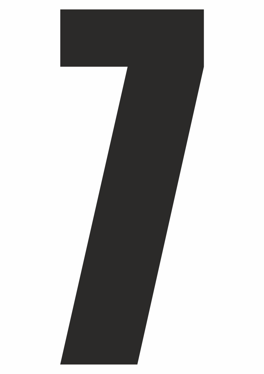 cis2017 Čísla a písmena - Řezané číslo na samolepicí fólii PVC: 7 (Černá)