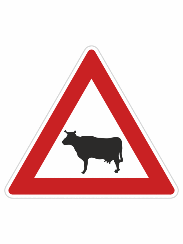 Dopravní značky plechové - Výstražné: Zvířata (A13)