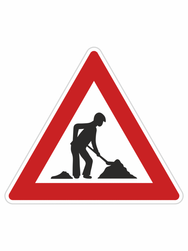 Dopravní značky plechové - Výstražné: Práce (A15)