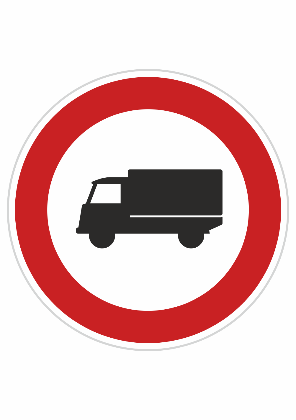 dz b4 Dopravní značky plechové - Zákazové: Zákaz vjezdu nákladních automobilů (B4)