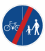 Dopravní značky plechové - Příkazové: Konec stezky pro chodce a cyklisty (C10b)